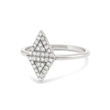 Triangle Shape Ring in Gold with Diamonds