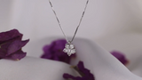Flower Round Shape Necklace in Gold with Diamonds
